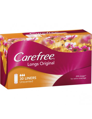 Carefree Panty Liners Long 30 pack