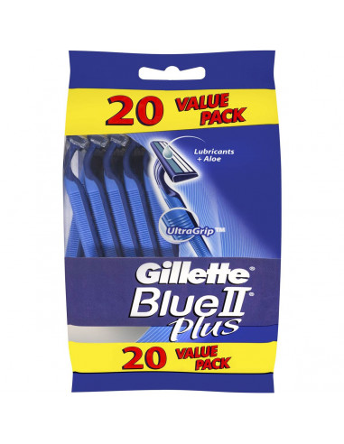 Gillette Blue Ii Disposable Shaving Razor Plus 20 pack