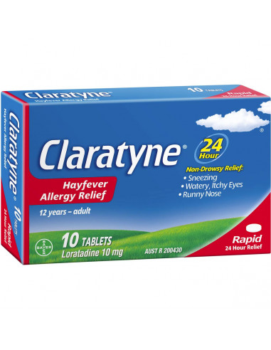 Claratyne Hayfever Allergy Relief Antihistamine Tablets 10 pack