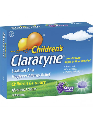 Claratyne Children's Hayfever Allergy Relief Antihistamine Tablets 10 pack