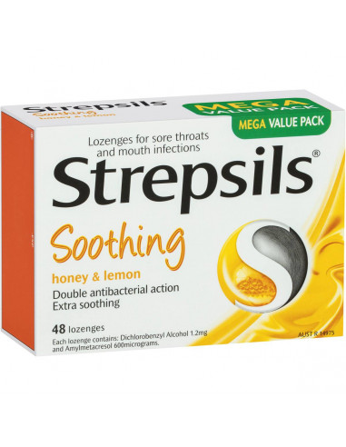 Strepsils Soothing Honey & Lemon 48 pack