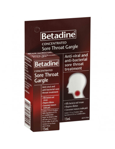 Betadine Throat Gargles Concentrated 15ml