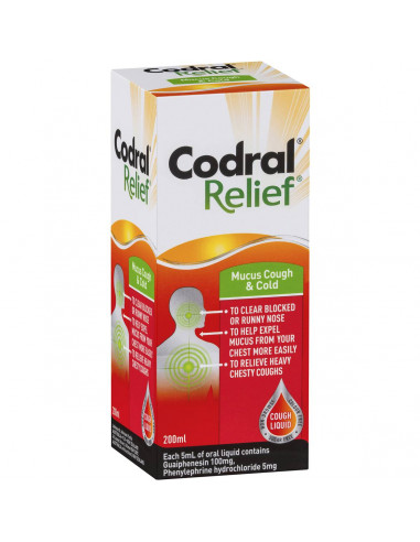 Codral Relief Mucus Cough & Cold 200ml