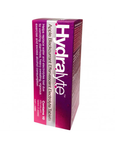 Hydralyte Effervescent Electrolyte Tablets Apple Blackcurrant 10 pack