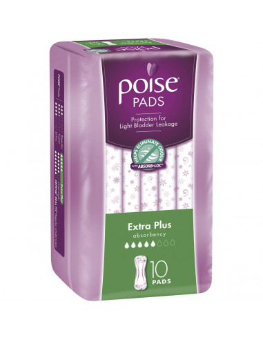Poise Hourglass Pads Extra Plus 10pk