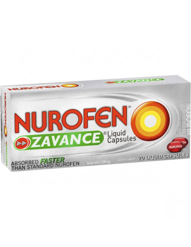 Nurofen Capsules Liquid Zavance Pain Relief 20 pack