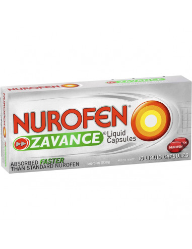Nurofen Capsules Liquid Zavance Pain Relief 10pk