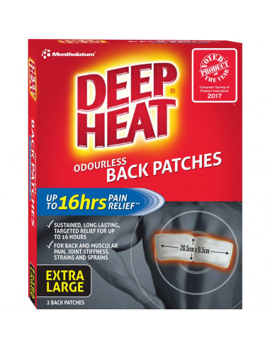 Deep Heat Back Patch 2pk