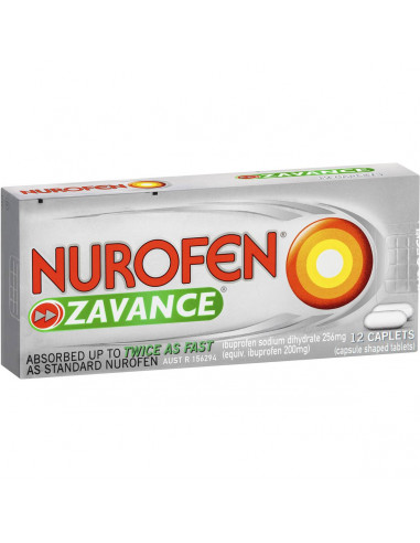 Nurofen Zavance Caplets Pain Relief 12 pack