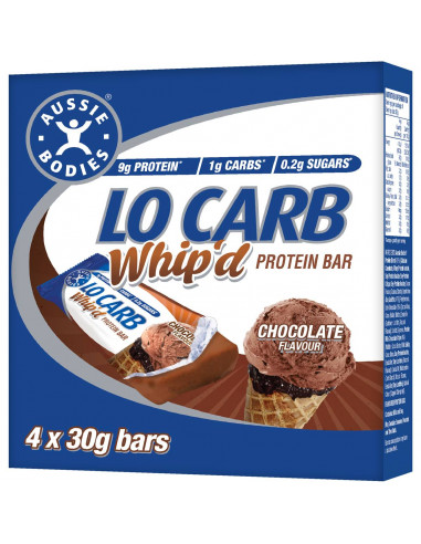 Aussie Bodies Lo Carb Protein Bar Whip'd Chocolate 4x30g