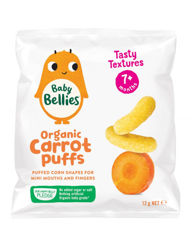 Little Bellies Baby Puffs Yummy Carrot 12g
