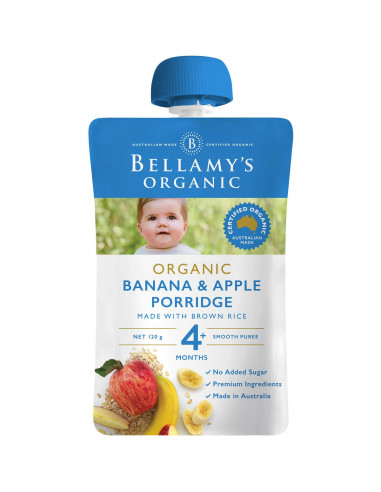 Bellamy's Organic Banana & Apple Porridge 4 Months 120g