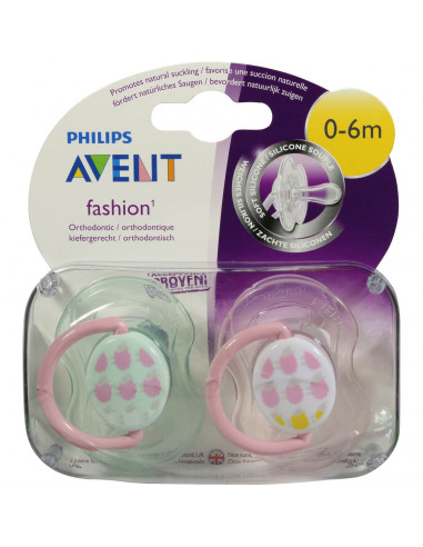 Avent Soother Fashion 0-6 Months 2pk
