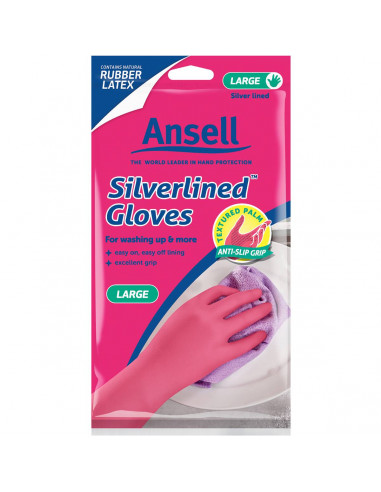 Ansell Gloves Silverlined Large Size 9 1 pair
