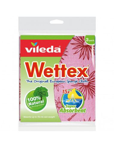 Wettex Cleaning Cloth Super Absorbent Assorted 3 pack