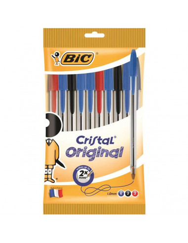 Bic Cristal Original Assorted Pens 10 pack