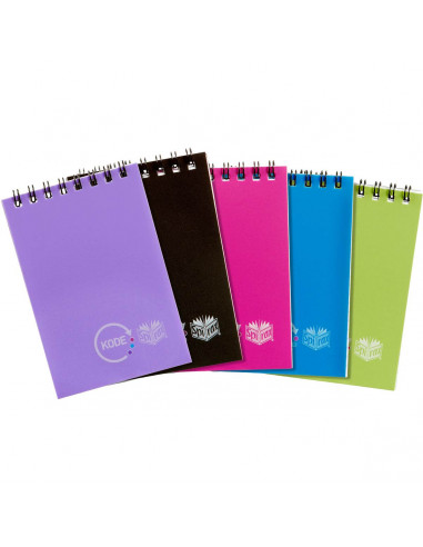 Spirax Pocket Notebook 76x112mm Assorted Colours 112pg each