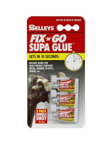 Selleys Super Glue Fix N Go 3 pack