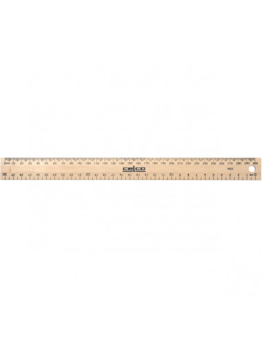 Celco Wooden Ruler Metric Drilled 30cm each