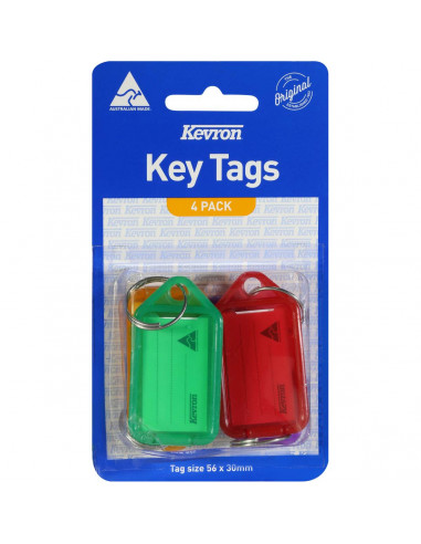 Kevron Accessories Key Tags 4 pack