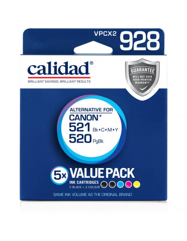 Calidad Canon 520/521 Xl Bbcmy Ink Cartridge 5 pack