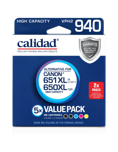 Calidad Canon 650/651 Xl Bbcmy Ink Cartridge 5 pack