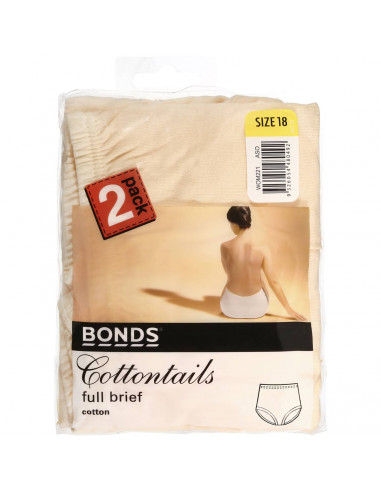 Bonds Womens Underwear Cottontails Size 18 2 pack