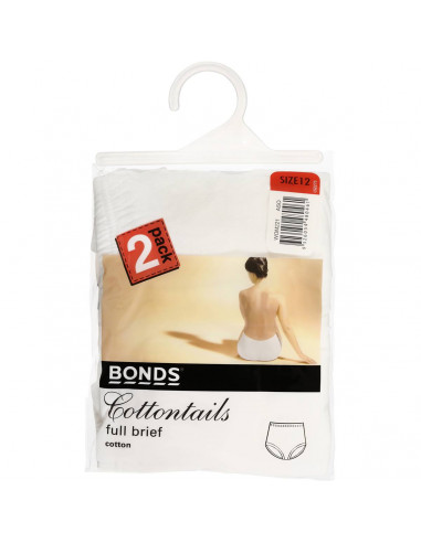 Bonds Women's Underwear Cottontails Size 12 2 pack