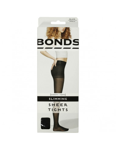 Bonds Comfy Tops Slimming Sheer Tights Black Lge each