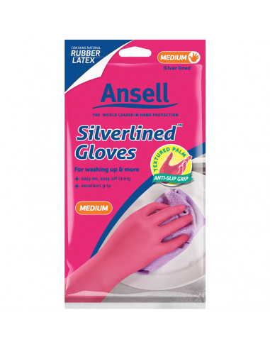 Ansell Gloves Silverlined Medium Size 8 1 pair