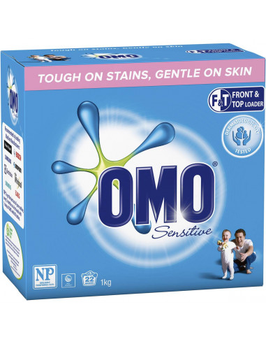 Omo Sensitive Laundry Detergent Washing Powder Front & Top Loader 1kg