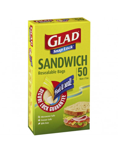 Glad Resealable Sandwich Bags 50 pack