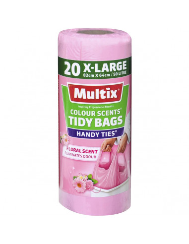 Multix Kitchen Tidy Bags X-large Colour Scents 50l 20pk