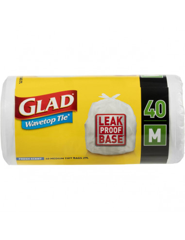 Glad Kitchen Tidy Bag Wavetop Medium 40 pack