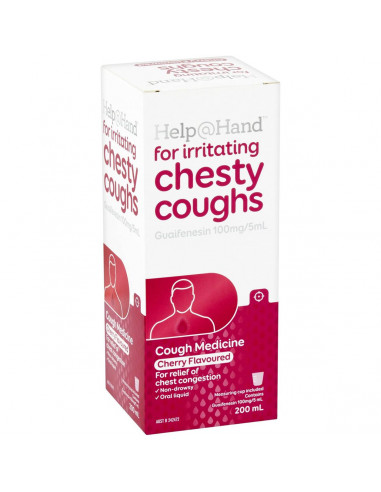 Help At Hand Chesty Cough Syrup Cherry Flavoured 200ml