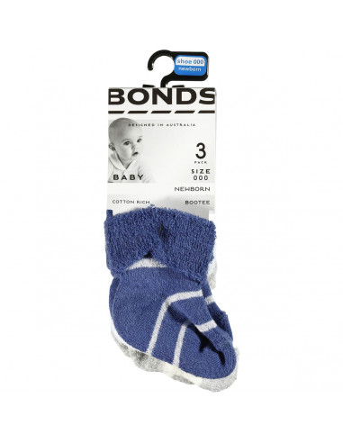 Bonds Baby Socks Wonder Size 0-6m 3 pack