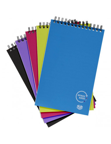 Spirax Reporter Notebook 203x127mm Assorted Colours 200pg each