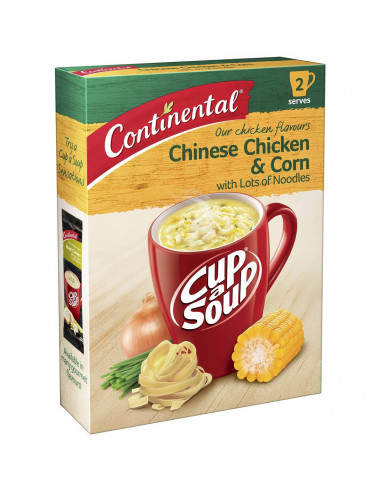 Continental Cup A Soup Chinese Chicken & Corn With Lots Of Noodles 2 pack
