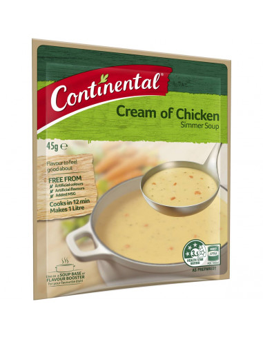 Continental Simmer Soup Cream Of Chicken 45g