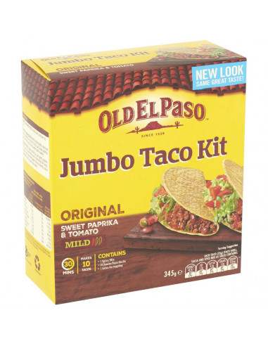 Old El Paso Jumbo Taco Kit 345g