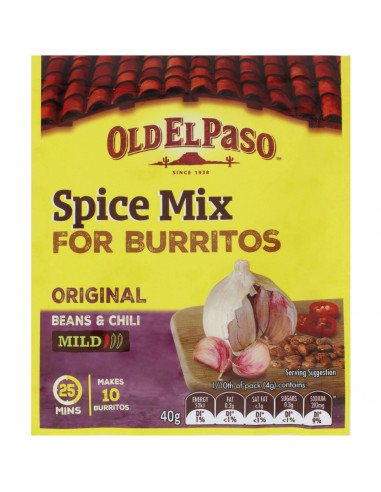 Old El Paso Mexican Burrito Spice Mix 40g
