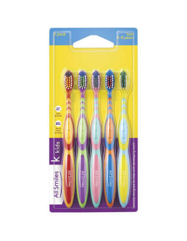 All Smiles Toothbrush Kids Soft 5 Pack 5 pack