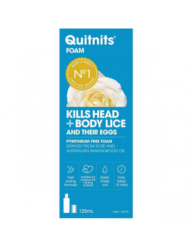 Quitnits Head Lice Foam Solution 125ml