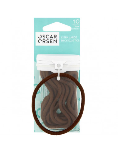 Oscar Orsen Extra Large Thick Elastic Brown 10 pack