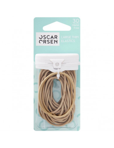 Oscar Orsen Large Thin Hair Elastics Blonde 30 pack