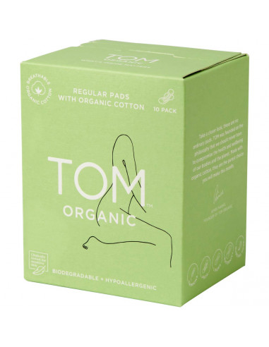 Tom Organic Pads Regular Ultra Thin 10 pack
