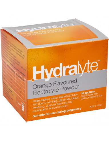 Hydralyte Powder Sachets Orange 10 sachets