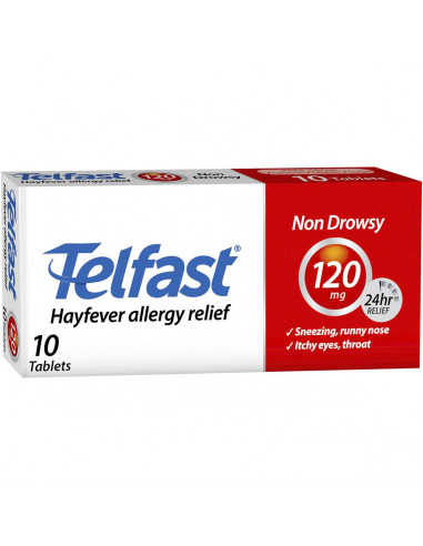 Telfast Hay Fever Tablets 120mg 10 pack