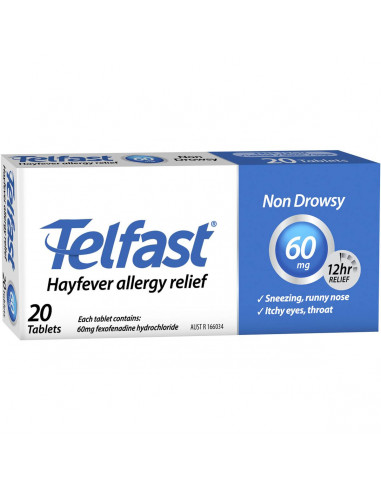 Telfast Hay Fever Tablets 60mg 20 pack