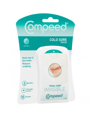 Compeed Cold Sore Patch Total Care Invisible 15 pack